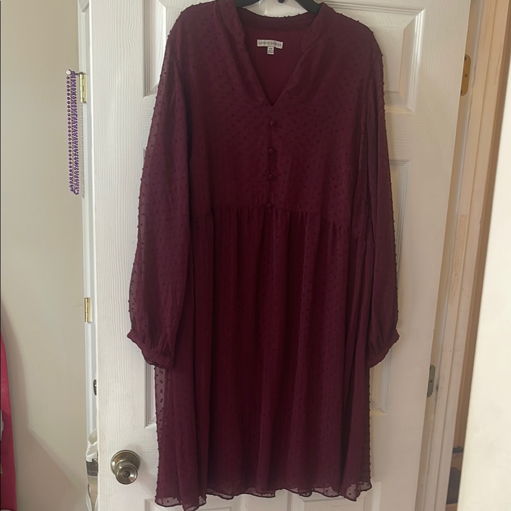 Elegant Burgundy Dress